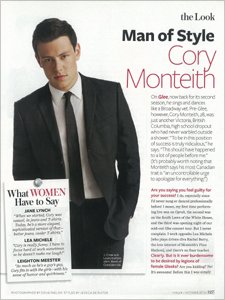 Cory Monteith - InStyle Magazine Man of Style